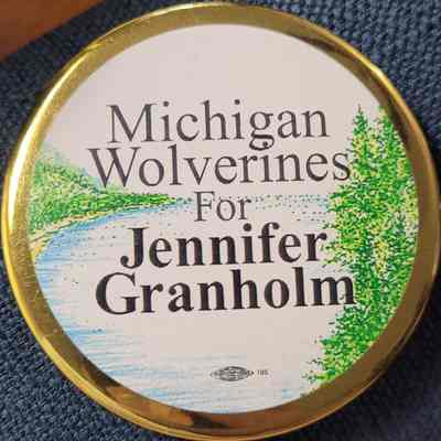 Michigan Wolverines for Jennifer Granholm Button