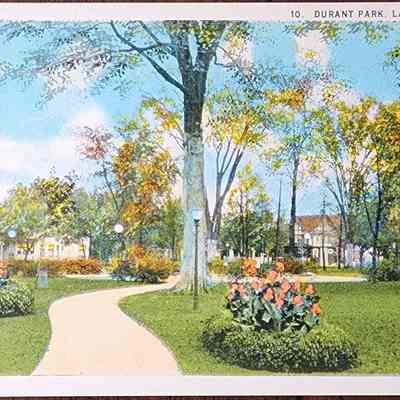 Durant Park, Lansing, Mich. Postcard