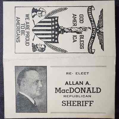 Allan A. MacDonald Campaign Card
