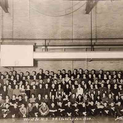 West Jr. H.S. 9A Class of Jan. 1939 Photo by Larner