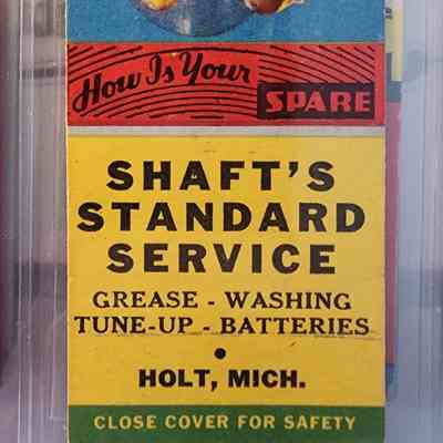 Shaft's Standard Service, Holt, Mich., Matchbook