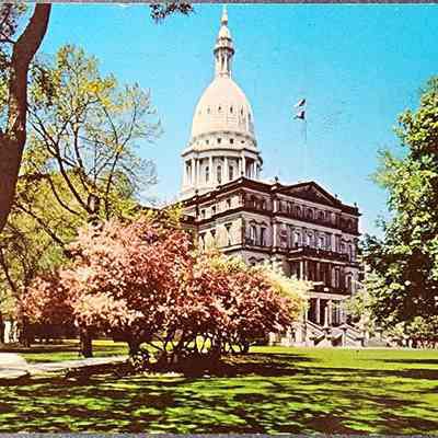 Michigan State Capitol Building, Lansing, Michigan, Postcard