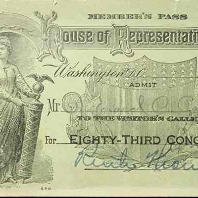 Thompson U.S. House Gallery Pass