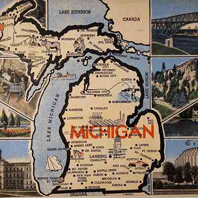 Michigan Tourism Postcard