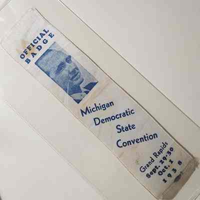 Official Badge 1938 Michigan Democratic State Convention