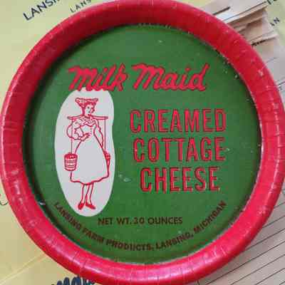 Lansing Farm Products Milk Maid Cottage Cheese Lid