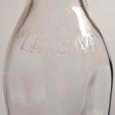 Lansing Farm Products Embossed Square Quart Bottle