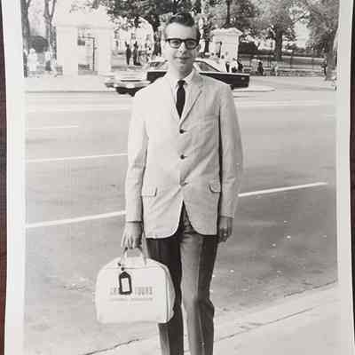 Phil Siebert at White House, 1967, Snapshot Photo