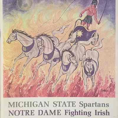 Michigan State vs. Notre Dame 1966 Game of the Century Program Reproduction