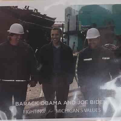 Obama-Biden Fighting for Michigan's Values Postcard