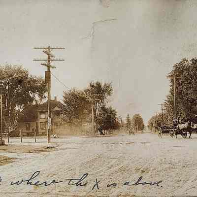 Main St., Holt, Mich. RPPC