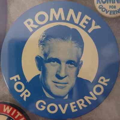 Romney for Governor Button