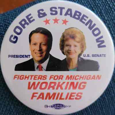 Gore-Stabenow Coattail Jugate Button