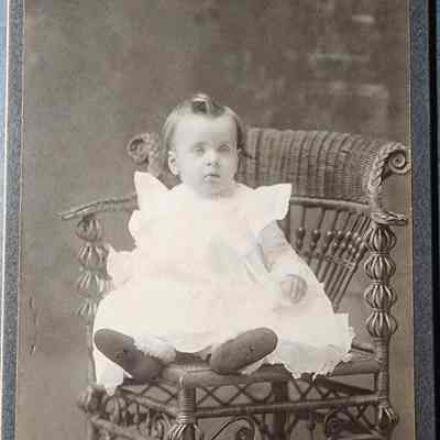Portrait of a Child Cabinet Card by Ellison