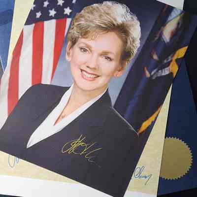 Jennifer Granholm Signed Headshot and Inauguration Invitation