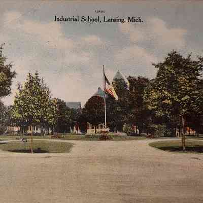 Industrial School, Lansing, Mich., Postcard