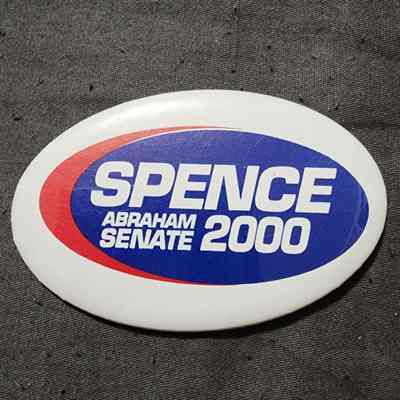 Spence Abraham Senate 2000 Oval Button