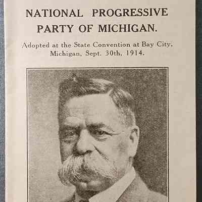 Pattengill National Progressive Party 1914 State Convention Platform Flier