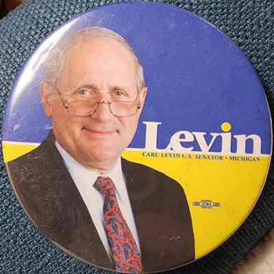 Carl Levin U.S. Senator Button