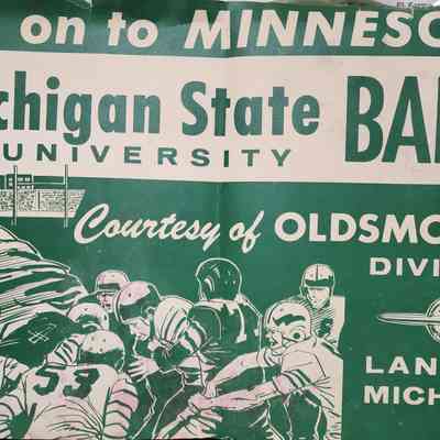 Michigan State University Band... on to Minnesota Poster, c. 1950s