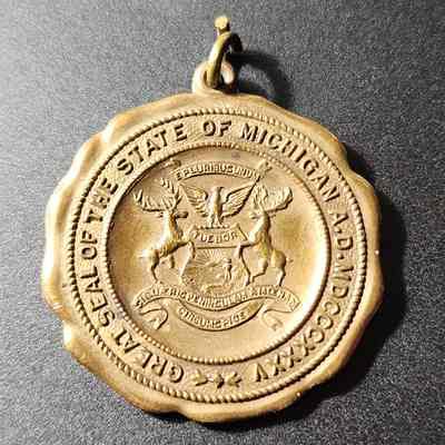 State Seal Medallion, Gold Plated