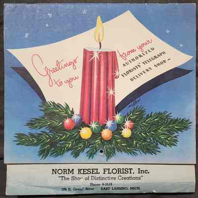 Norm Kesel Florist, East Lansing, 1949 Calendar