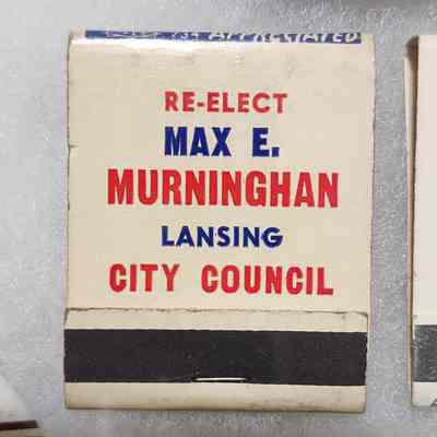 Max Murninghan Lansing City Council Matchbook