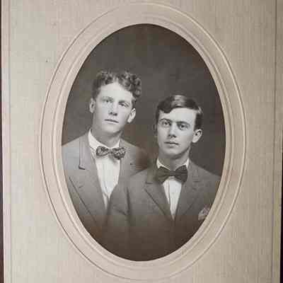 Portrait of Two Men Card Photo by Riley