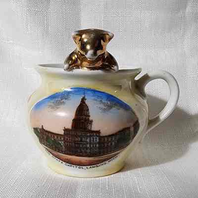 State Capitol Porcelain Souvenir Pig Cup
