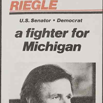 Don Riegle a fighter for Michigan Pamphlet