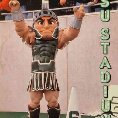 Sparty, Spartan Staidum, East Lansing, Michigan, Postcard