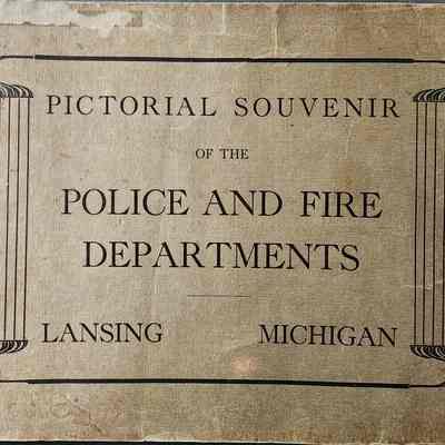 Pictorial Souvenir of the Police and Fire Departments, Lansing, Michigan Booklet