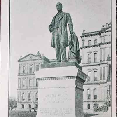 Monument Erected to the Memory of Michigan's War Governor, Lansing, Mich. Postcard