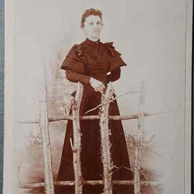 Portrait of a Woman Cabinet Card by Slocum
