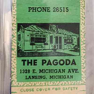 The Pagoda, Lansing, Michigan, Matchbook