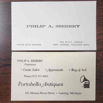 Philip A. Siebert Business Cards