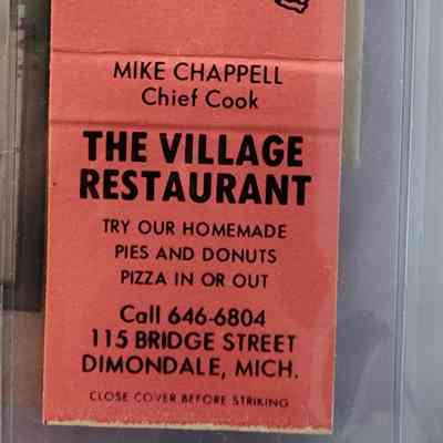 The Village Restaurant, Dimondale, Mich., Matchbook