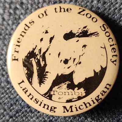 Friends of the Zoo Society, Tombi, Lansing, Michigan, Button