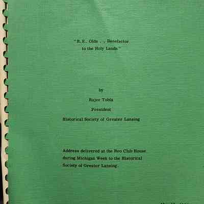 R.E. Olds... Benefactor to the Holy Lands (1965)