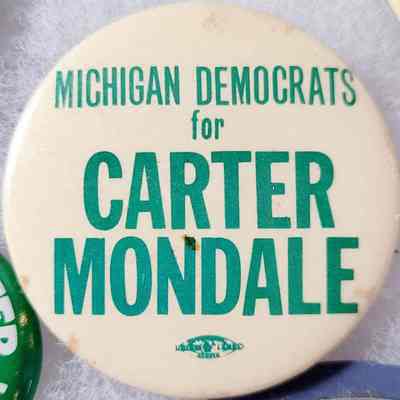 Michigan Democrats for Carter Mondale Button