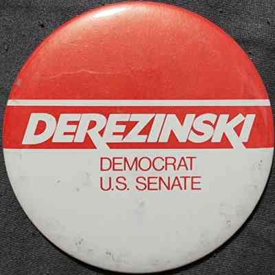 Derezinski Democrat U.S. Senate Button
