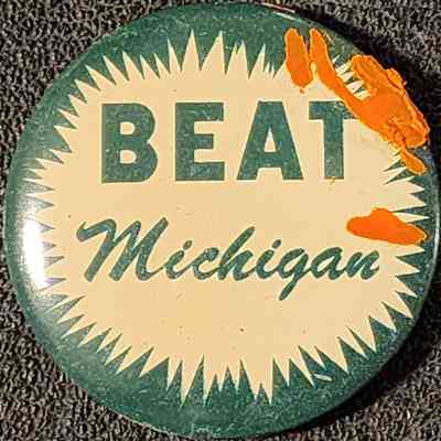 Beat Michigan Button