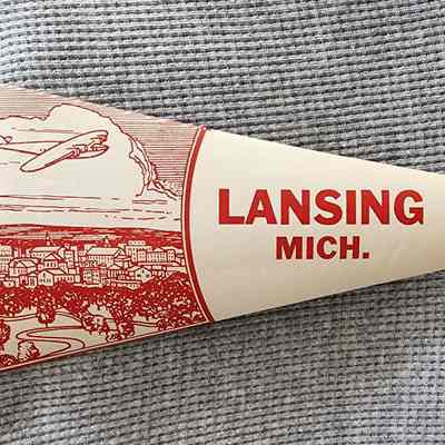 Lansing, Mich. Paper Souvenir Pennant Decal
