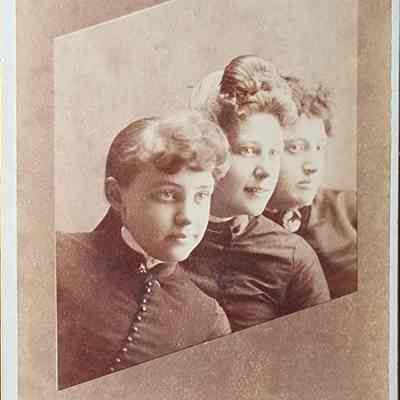 Portrait of Three Women Cabinet Card by Cassey & Whitney