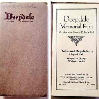 Deepdale Memorial Park Rules and Regulations Booklet
