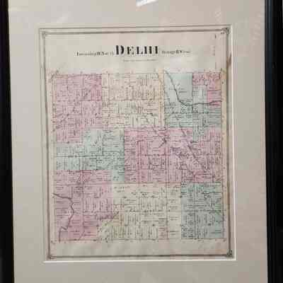 Delhi Township 1874 Plat Map