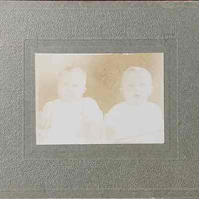 Portrait of Two Children Card Photo by Penny Photograph Gallery
