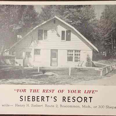 Siebert's Resort Advertising Postcard