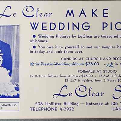 LeClear Wedding Picture Advertisement