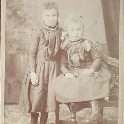 Portrait of Two Children Cabinet Card by Cassey & Riley